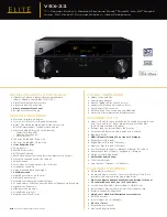 Pioneer Elite VSX-33 Specifications preview