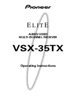 Предварительный просмотр 1 страницы Pioneer Elite VSX-35TX Operating Instructions Manual