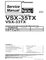 Pioneer Elite VSX-35TX Service Manual предпросмотр