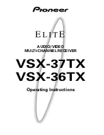 Preview for 1 page of Pioneer Elite VSX-36TX Operating Instructions Manual