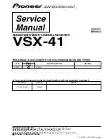 Pioneer Elite VSX-41 Service Manual предпросмотр