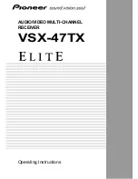 Предварительный просмотр 1 страницы Pioneer Elite VSX-47TX Operating Instructions Manual