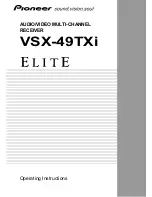 Preview for 1 page of Pioneer Elite VSX-49TXi Operating Instructions Manual