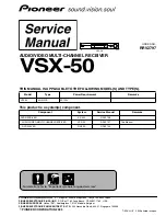 Предварительный просмотр 1 страницы Pioneer Elite VSX-50 Service Manual