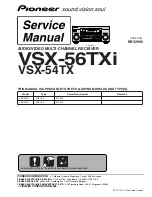 Предварительный просмотр 1 страницы Pioneer Elite VSX-54TX Service Manual