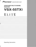 Предварительный просмотр 1 страницы Pioneer Elite VSX-55TXi Operating Instructions Manual