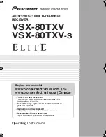 Pioneer Elite VSX-80TXV-S Operating Instructions Manual preview