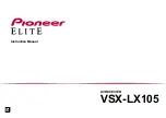 Preview for 1 page of Pioneer Elite VSX-LX105 Instruction Manual