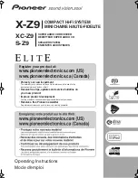 Предварительный просмотр 1 страницы Pioneer Elite X-Z9 Operating Instructions Manual