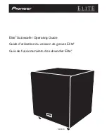 Pioneer Elite Operating Manual preview