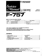 Preview for 1 page of Pioneer F-757 Service Manual