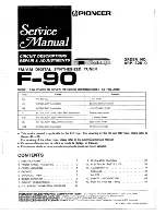 Preview for 1 page of Pioneer F-90 Service Manual