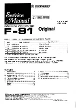 Pioneer F-91 Service Manual preview