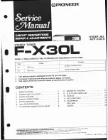 Pioneer F-X30L Service Manual preview