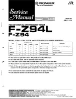 Pioneer F-Z94 Service Manual preview