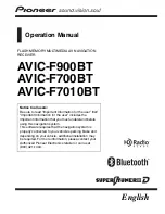 Preview for 1 page of Pioneer F900BT - AVIC - Navigation System Operation Manual