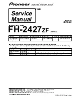 Pioneer FH-2427ZF X1H/UC Service Manual preview