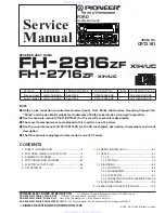 Preview for 1 page of Pioneer FH-2716ZF Service Manual