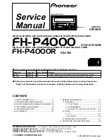 Preview for 1 page of Pioneer FH-P4000 Service Manual