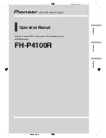 Предварительный просмотр 1 страницы Pioneer FH-P4100R Operation Manual