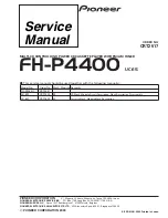 Pioneer FH-P4400 Service Manual preview