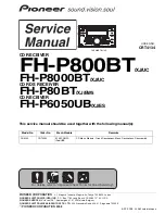 Pioneer FH-P6050UB Service Manual preview