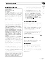 Preview for 5 page of Pioneer FH-P800BT - Premier Radio / CD Operation Manual