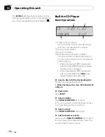 Preview for 16 page of Pioneer FH-P800BT - Premier Radio / CD Operation Manual