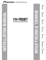 Предварительный просмотр 1 страницы Pioneer FH-P80BT Installation Manual