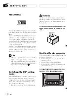 Preview for 6 page of Pioneer FH-P9200MP Operation Manual