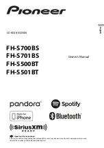 Pioneer FH-S500BT Owner'S Manual предпросмотр