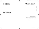 Pioneer FH-X360UB Owner'S Manual preview