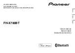 Pioneer FH-X700BT Owner'S Manual предпросмотр