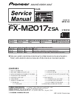 Pioneer FX-M2017ZSA EW Service Manual preview