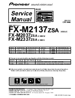 Предварительный просмотр 1 страницы Pioneer FX-M2037EW Service Manual