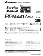 Pioneer FX-M2317ES Service Manual preview