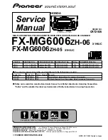 Pioneer FX-MG6006ZH-05 Service Manual предпросмотр