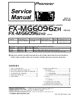 Preview for 1 page of Pioneer FX-MG6096ZH Service Manual