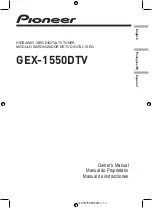 Preview for 1 page of Pioneer GEX-1550DTV Owner'S Manual
