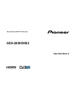 Preview for 1 page of Pioneer GEX-2850DVB2 Operation Manual