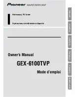 Pioneer GEX-6100TVP Owner'S Manual preview