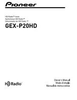 Pioneer GEX-P20HD - HD TUNER FOR READY HEADUNITS Owner'S Manual preview