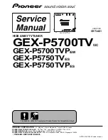 Pioneer GEX-P5700TV Service Manual preview