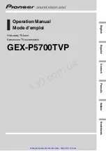 Preview for 2 page of Pioneer GEX-P5700TVP Operation Manual