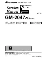 Pioneer GM-2047UC Service Manual preview