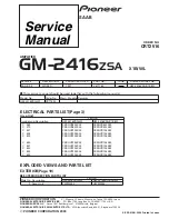 Pioneer GM-2416ZSAX1B Service Manual preview