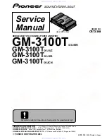 Pioneer GM-3100T Service Manual preview