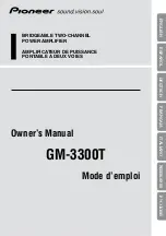 Preview for 1 page of Pioneer GM-3300T Owner'S Manual