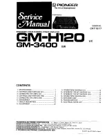 Pioneer GM-3400 Service Manual preview