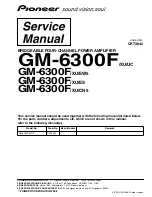 Pioneer GM-6300F/XU/UC Service Manual preview